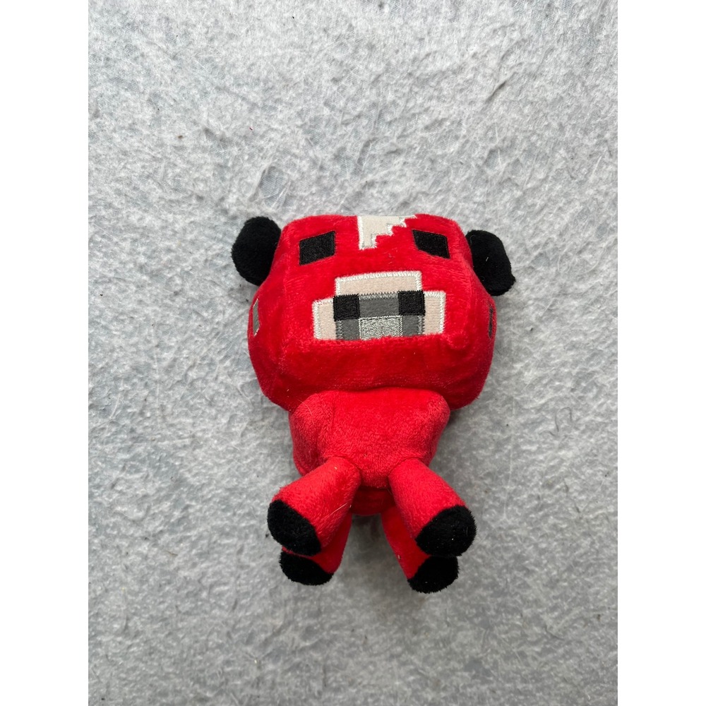 Minecraft Mooshroom Cow‎ Plush Stuffed Animal Red Black Small Toy